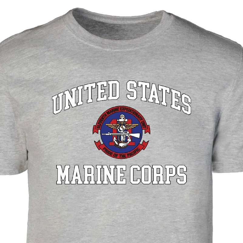 Can't Miss 11th MEU Pride Of The Pacific USMC  Patch Graphic T-shirt