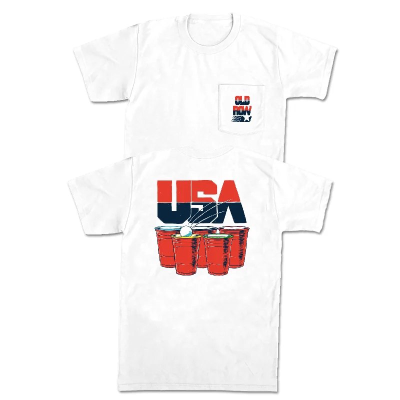 Mega Sale USA Drinking Team Pocket Tee