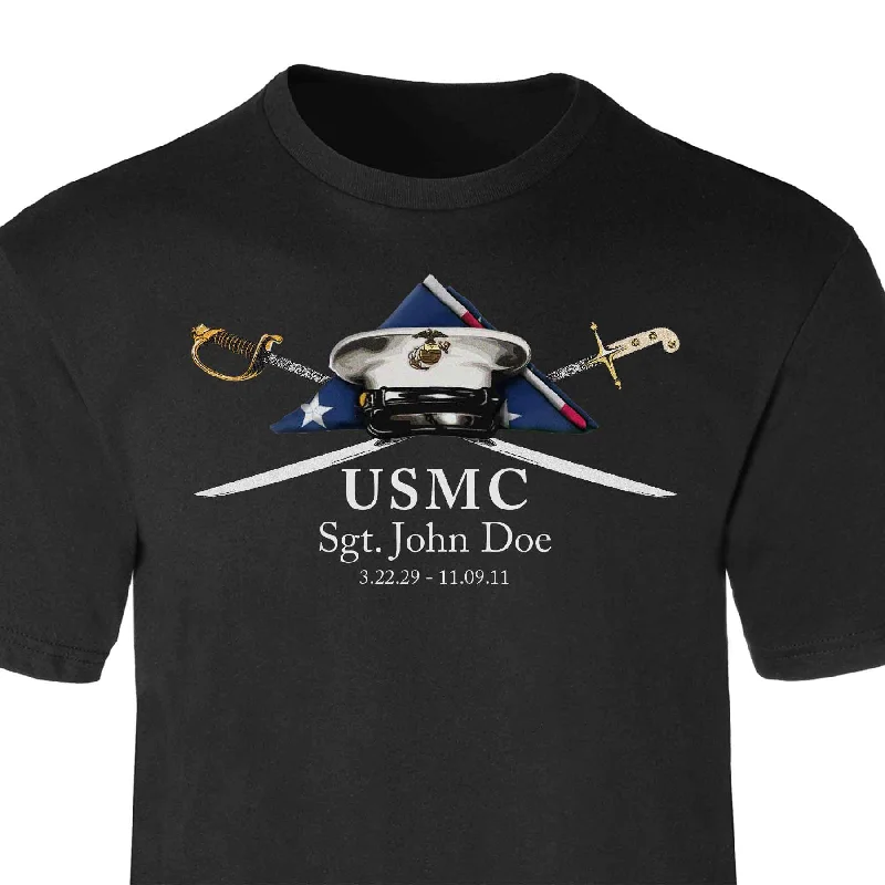 While Supplies Last USMC Personalized Folded Flag Memorial T-shirt