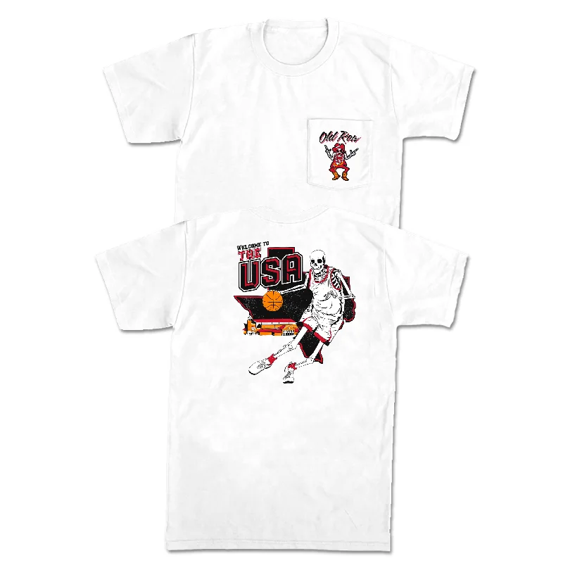 New Deals Welcome To The USA Pocket Tee