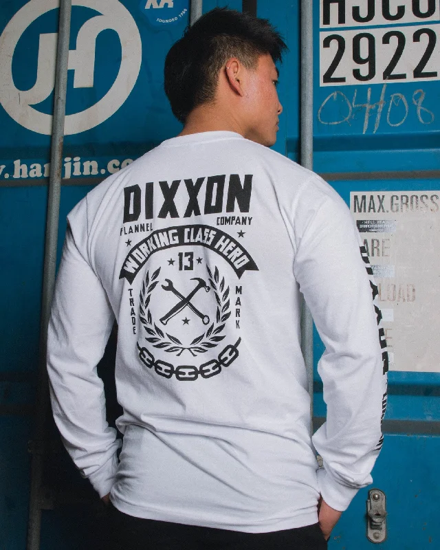 Bonus Offer Weld Long Sleeve T-Shirt - White & Black