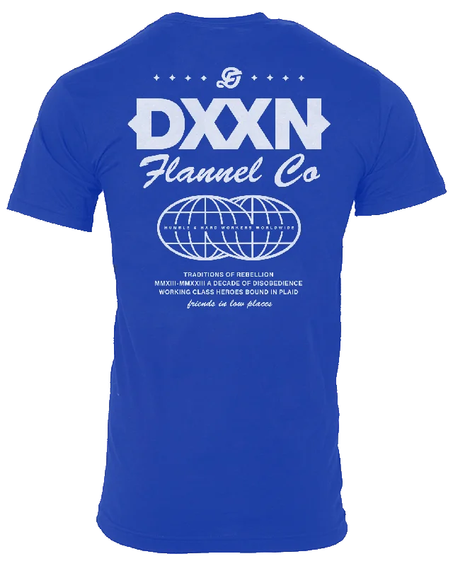 Midnight Sale White Tech T-Shirt - Blue