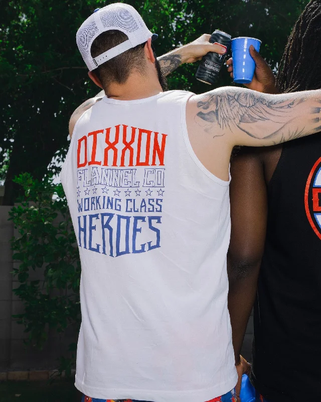 YEAR-End Clearance Working Class Heroes Tank - Red, White, & Blue