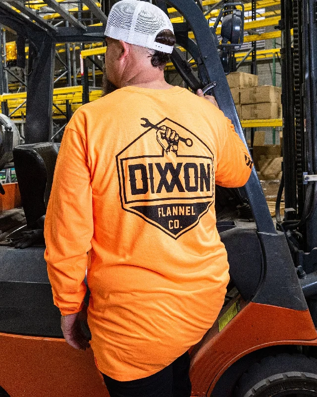 New Markdowns Working Class Hi Vis Long Sleeve T-Shirt - Orange