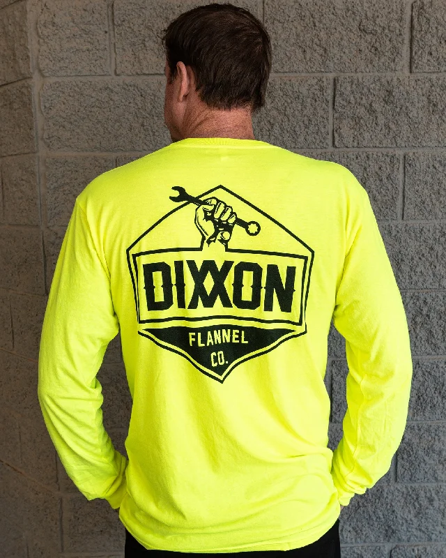 One-DAY Sale Working Class Hi Vis Long Sleeve T-Shirt - Yellow